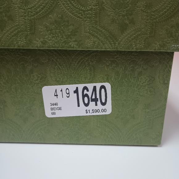 GUCCI Monogram Cordovan Lux GG Knee High Boots 36 Beige Cuir - Picture 11 of 12